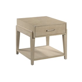 Hammary Kaplan White Rectangular Drawer End Table