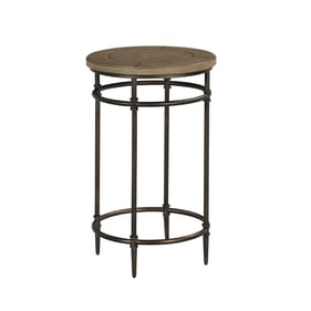 Hammary Crossroads Hamilton Light Stain Round Chairside Table