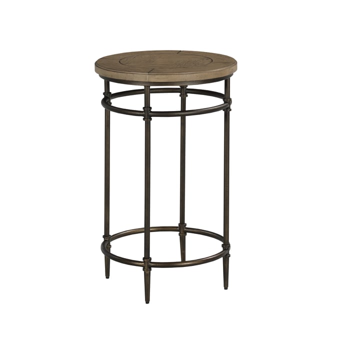 Hammary Crossroads Hamilton Light Stain Round Chairside Table HAM-261-917