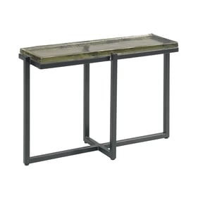 Hammary Hidden Treasures Matte Black Altar Glass Accent Table