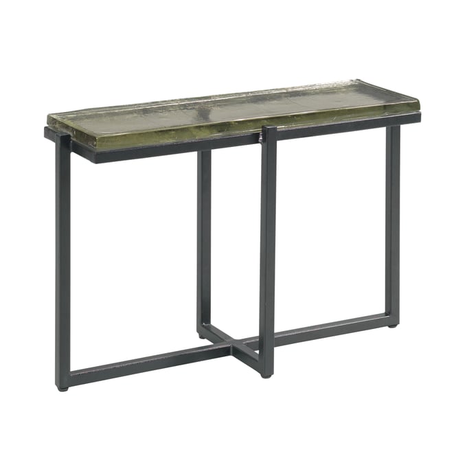 Hammary Hidden Treasures Matte Black Altar Glass Accent Table HAM-090-1204