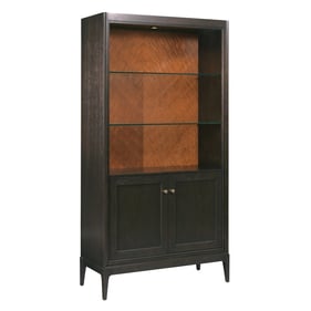 Hammary Hidden Treasures Dark Stain Victor Bookcase Cabinet