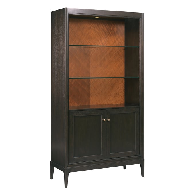 Hammary Hidden Treasures Dark Stain Victor Bookcase Cabinet HAM-090-1214