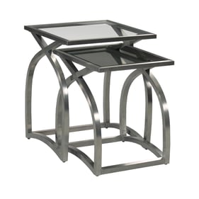 Hammary Hidden Treasures Brushed Gunmetal Vault Bunching Tables