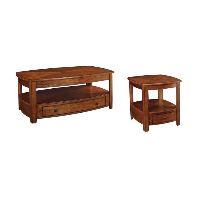 Hammary Primo Warm Medium Brown 3pc Coffee Table Set HAM-T20069-T20069-OCT-S1