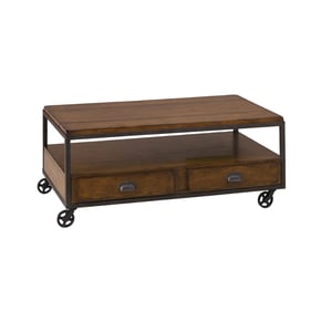 Hammary Baja Vintage Umber Rectangular Storage Coffee Table