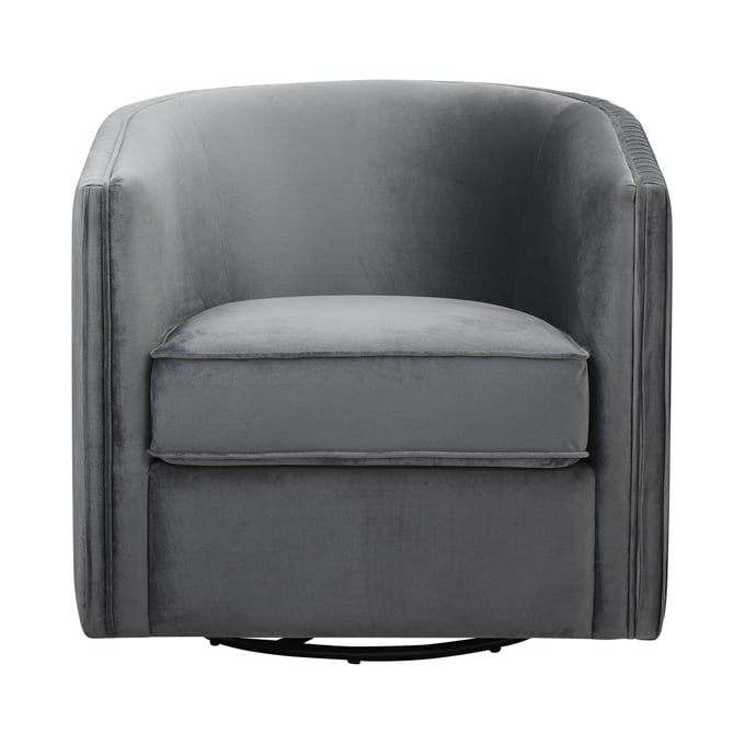 Home Elegance Cecily Gray Swivel Chair HE-1038GY-1