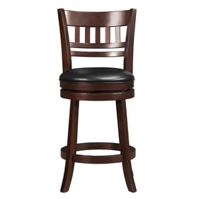 Home Elegance Edmond Black Cherry Swivel Counter Height Chair