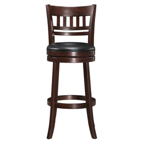 Home Elegance Edmond Cherry Black Swivel Pub Height Chair