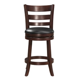 Home Elegance Edmond Cherry Black Swivel Counter Height Chair