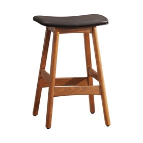 2 Home Elegance Ride Walnut Brown Counter Height Stools