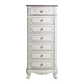 Home Elegance Cinderella White Gray 7 Drawers Tall Chest