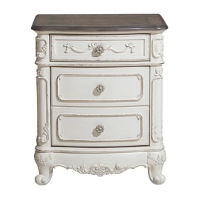 Home Elegance Cinderella Gray White Night Stand