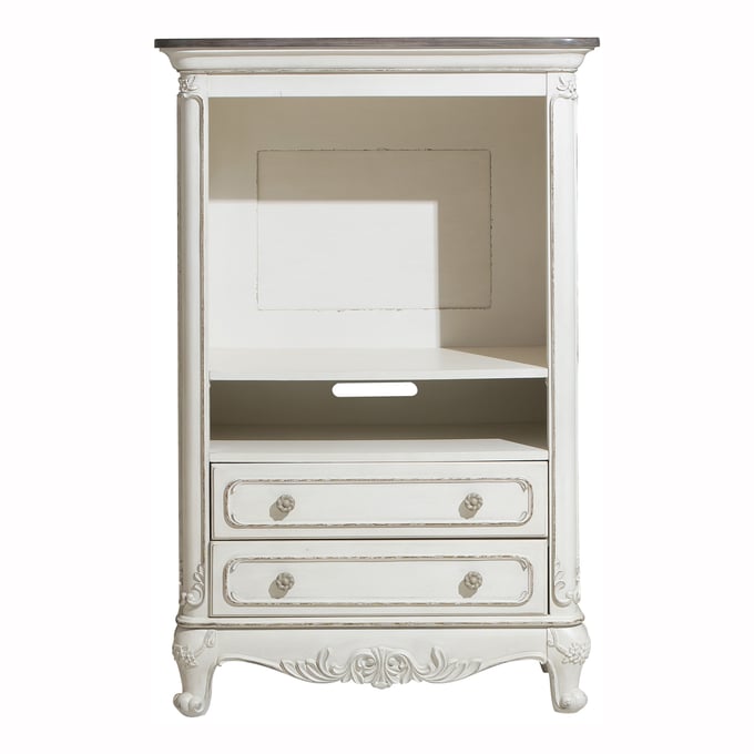 Home Elegance Cinderella White Gray Armoire HE-1386NW-7