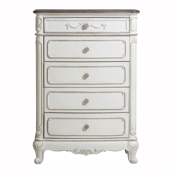 Home Elegance Cinderella White Gray Chest HE-1386NW-9