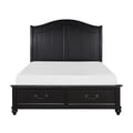 (3) Queen Platform Bed with Footboard Storage