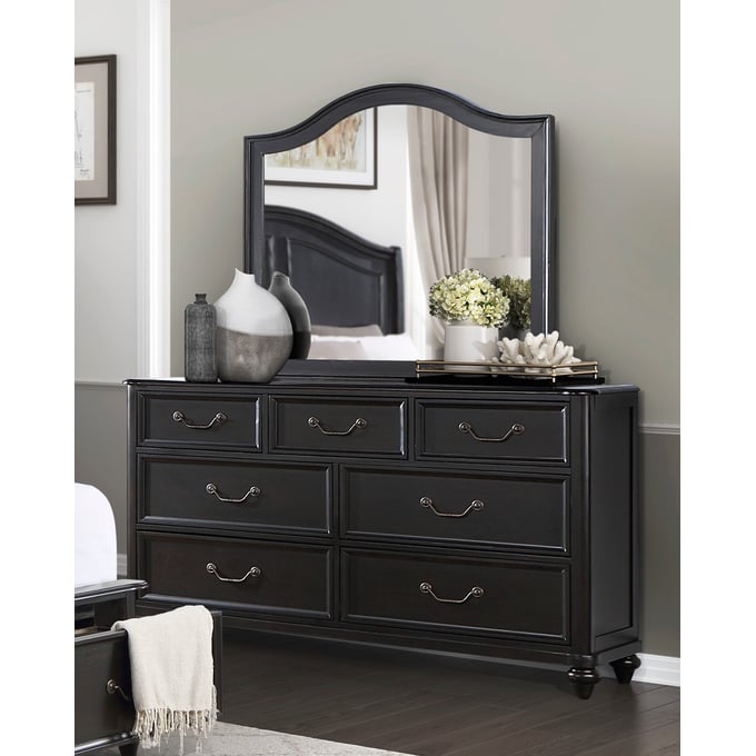 Home Elegance Herman Gray Dresser And Mirror HE-1420-5-DRMR