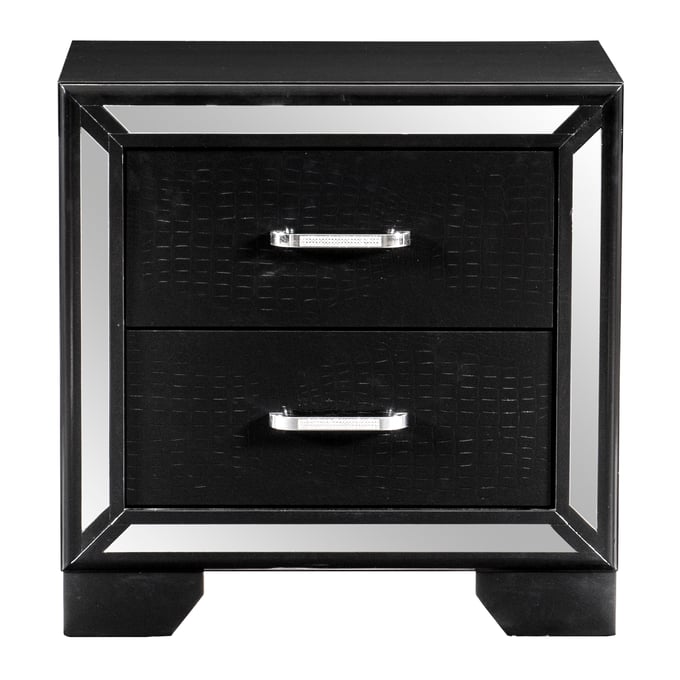 Home Elegance Aveline Black Night Stand HE-1428BK-4