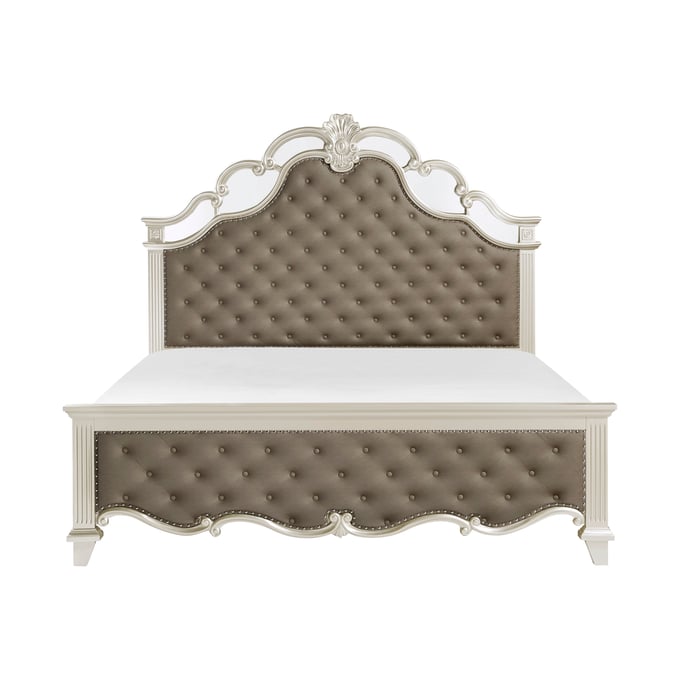 Home Elegance Ever Champagne Metallic Queen Bed HE-1429-1