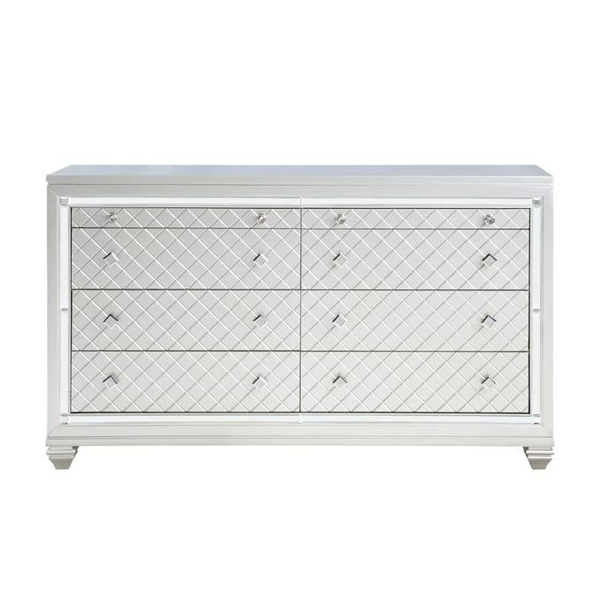 Home Elegance Leesa Gray Metallic Silver Dresser HE-1430-5