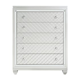 Home Elegance Leesa Gray Metallic Silver Chest