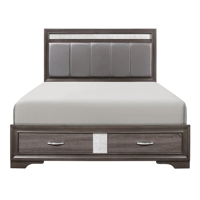 Home Elegance Luster Gray King Storage Bed HE-1505K-1EK