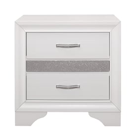 Home Elegance Luster White Night Stand