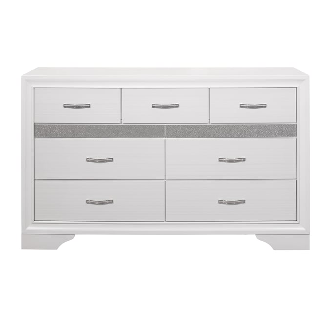 Home Elegance Luster White Dresser HE-1505W-5