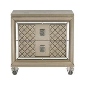 Home Elegance Loudon Champagne Gold Silver Night Stand