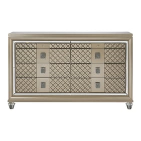 Home Elegance Loudon Champagne Gold Silver Dresser