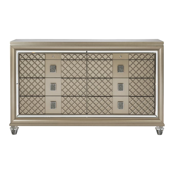 Home Elegance Loudon Champagne Gold Silver Dresser HE-1515-5