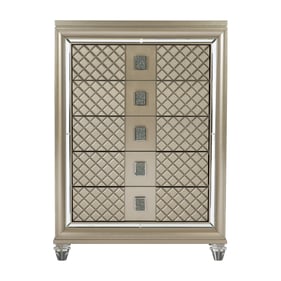 Home Elegance Loudon Champagne Gold Silver Drawer Chest