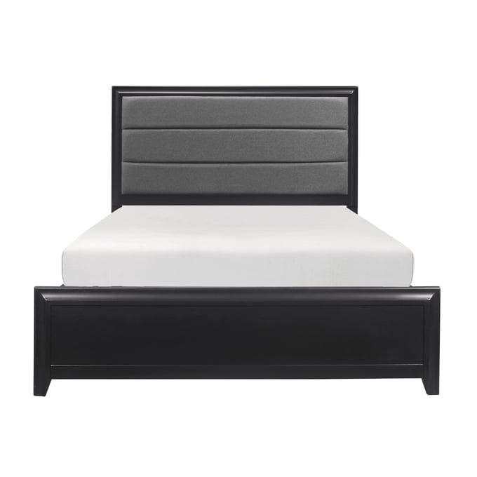 Home Elegance Cordelia Espresso Gray Queen Bed HE-1517-1