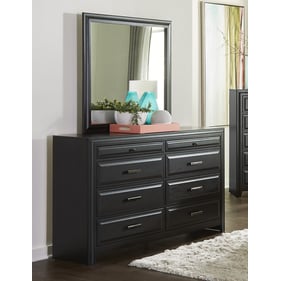 Home Elegance Cordelia Espresso Gray Dresser And Mirror