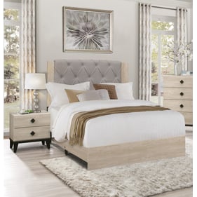 Home Elegance Whiting Beige Gray 2pc Bedroom Set With Queen Bed