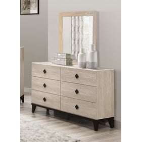 Home Elegance Whiting Beige Gray Dresser And Mirror