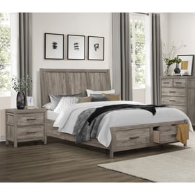 Home Elegance Bainbridge Gray 2pc Bedroom Set With King Drawer Bed