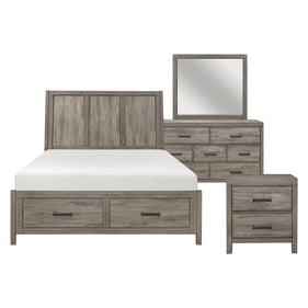 Home Elegance Bainbridge Gray 4pc Bedroom Set With King Drawer Bed