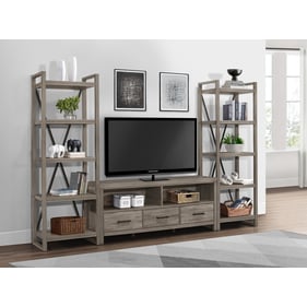 Home Elegance Bainbridge Gray Entertainment Center with TV Stand