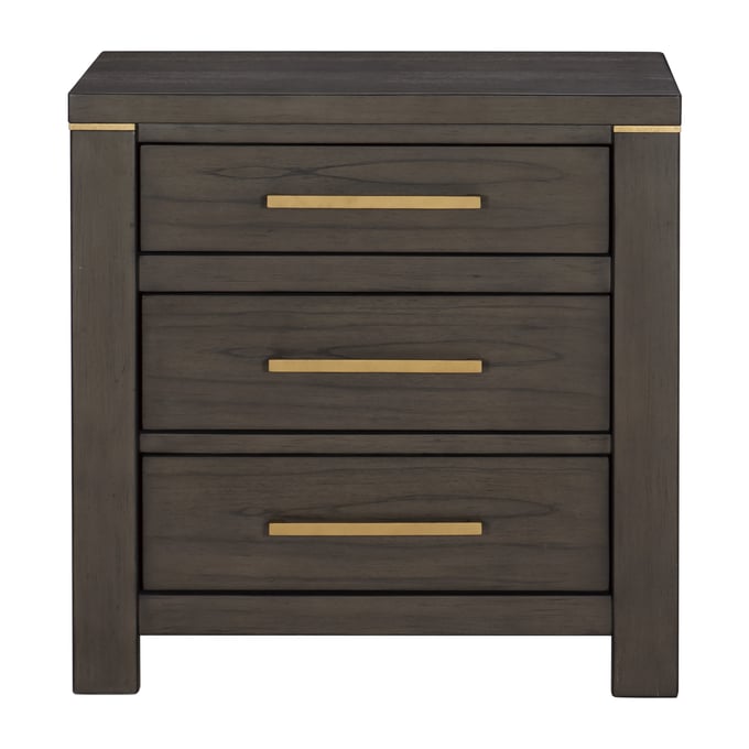 Home Elegance Scarlett Brown Gold Silver Night Stand HE-1555-4