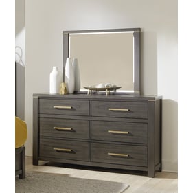 Home Elegance Scarlett Brown Gold Silver Dresser And Mirror