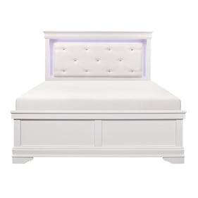 Home Elegance Lana White Queen Bed with LED Lighting