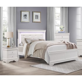 Home Elegance Lana White 2pc Bedroom Set With Queen Bed