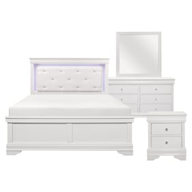 Home Elegance Lana White 4pc Bedroom Set With Queen Bed