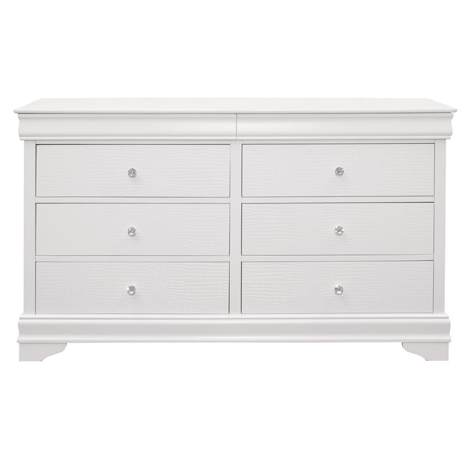 Home Elegance Lana White Dresser HE-1556W-5