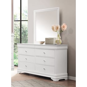 Home Elegance Lana White Dresser And Mirror