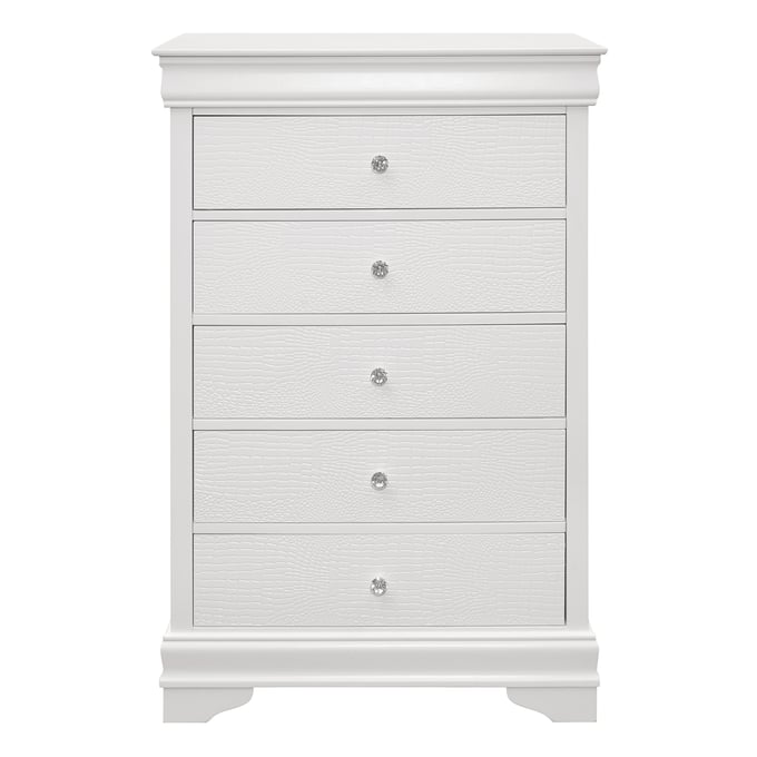 Home Elegance Lana White Chest HE-1556W-9