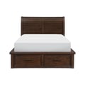 (4) Queen Platform Bed with Footboard Storage