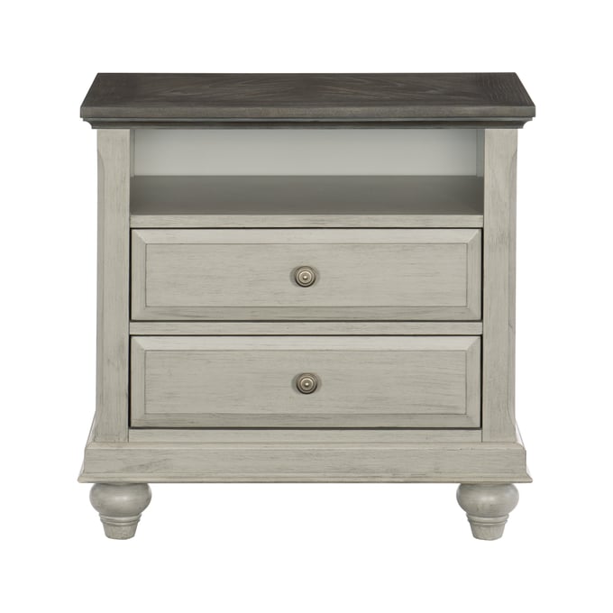 Home Elegance Mossbrook Gray Brown Night Stand HE-1568-4