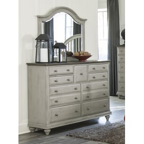 Home Elegance Mossbrook Gray Brown Dresser And Mirror